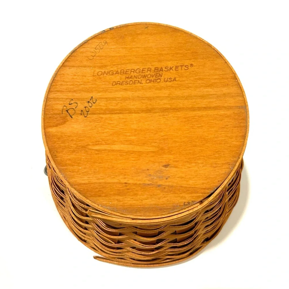 Longaberger Vintage 2002 Handwoven Classic Pail Handle Basket
